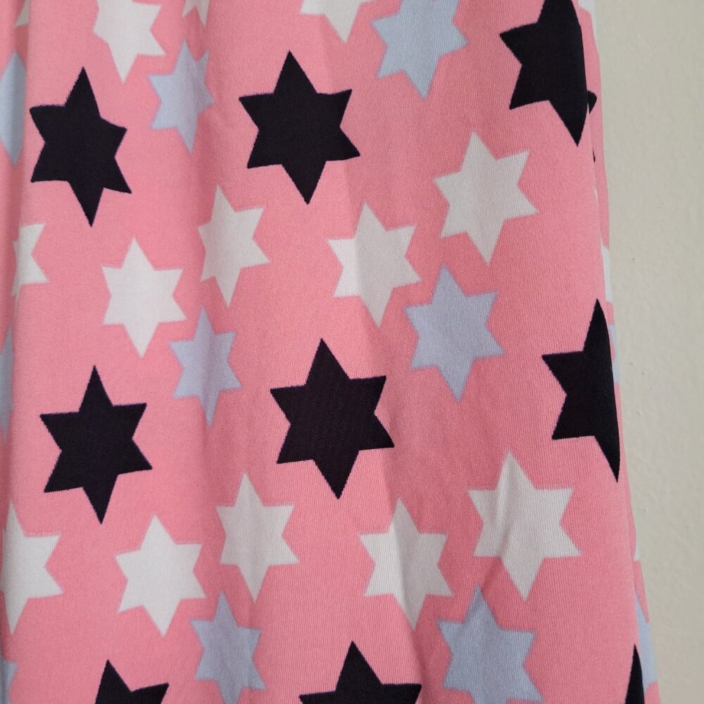 Dot Dot Smile Dress Girl's 11 Swing Dress Pink w/ Blue Stars NWT - Picture 3 of 3
